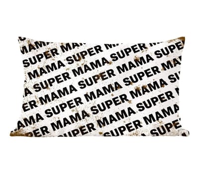 Sierkussens - Kussentjes Woonkamer - 50x30 cm - Super mama - Quotes - Spreuken - Mama