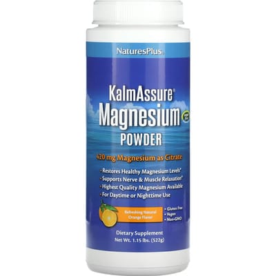 Kalmassure, Magnesiumpoeder, Verfrissende Natuurlijke Sinaasappel, 522G (1.15lb)