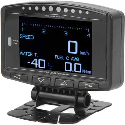 Outil de diagnostic Jauge OBD2 2,8 pouces Affichage Température de l'eau Tension Vitesse Pression Turbo Indicateurs RVB Remplacement pour Mazda black