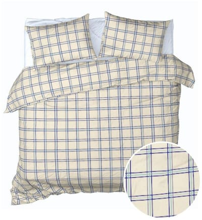 Moodit Dekbedovertrek Lipodo Cream - Lits Jumeaux - 240 x 220 cm - Katoen Flanel