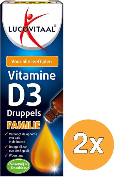 2x Lucovitaal D3 Vitamine Druppels Familie (50 ml)