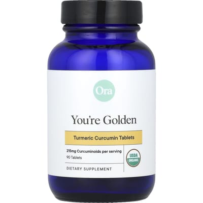 Ora, You're Golden, Curcumine de Curcuma Biologique, 1 500 mg, 90 comprimés (500 mg par comprimé)