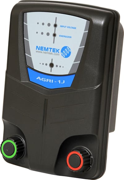 Nemtek Agri 10km - Schrikdraadapparaat Lichtnet en Accu - 1 Joule Output (incl. adapter en aansluitklemmen)