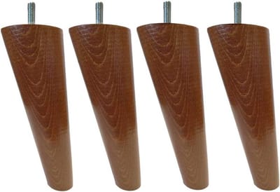 Houten bedpoten - Meubelondersteuning - Bed verhogen - Massief hout - 4 stuks 17 cm - Merisier
