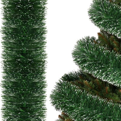 Springos Kerstslinger | Guirlande | Kerstversiering | 6 m | Groen/Wit