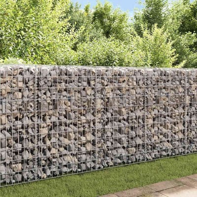 vidaXL - Gabion - mand - 450x30x100 - cm - gegalvaniseerd - staal