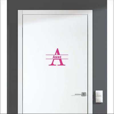 Deursticker Met Naam -  Anne - Roze