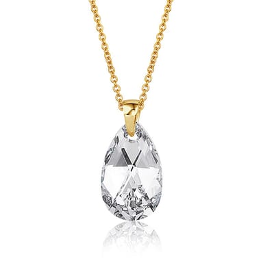 Montebello Ketting Jan DG518 - Swarovski - 925 Zilver Verguld - 16mm - 50cm