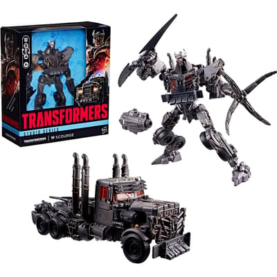 Transformers Studio Series Rise of the Beasts Scourge, Collectible Converting 8.5-inch Leader Class Action Figure, 8+