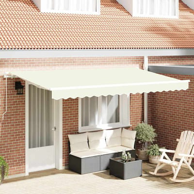 vidaXL - Uitschuifbare - luifel - Crème - 400 - x - 200 - cm - Stof