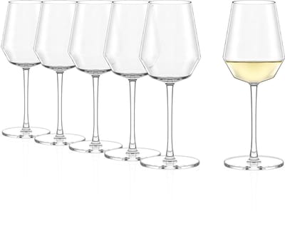 Stölzle Lausitz Celestia Witte Wijnglazen Set van 6 – 41 cl – Luxe Wijnglazen – Loodvrij Kristalglas – Vaatwasmachinebestendig