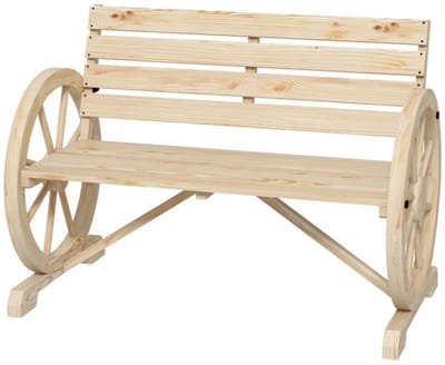 Tuinbank - Tuinzitje - Balkonzitje - 2 persoons - Natuur - 105,5 x 56 x 79 cm