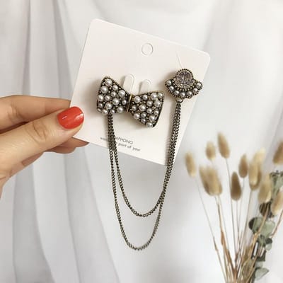 Vintage Barok Luxe Camelia Kwast Ketting Broche beroemde Roos Bloem Parels Kristal Broches voor Vrouwen Sieraden Cadeaus gray