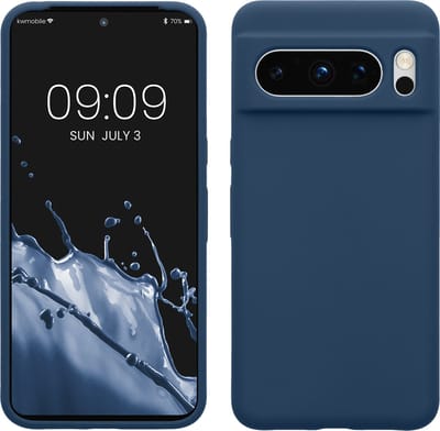 kwmobile telefoonhoesje geschikt voor Google Pixel 8 Pro - Hoesje met siliconen coating - Smartphone case in donkerblauw