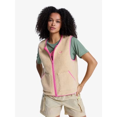 Roxy Boundless Spirit Easy Fleece Met Volledige Rits Beige XS Vrouw