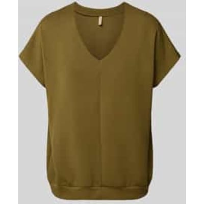 T-shirt met V-hals, model 'BANU'