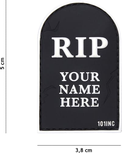 Embleem 3D PVC RIP zwart