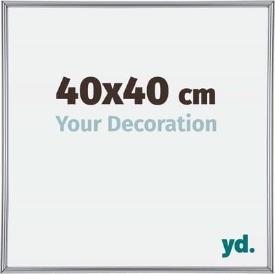 Your Decoration - Fotolijst 40x40 cm - Kunststof - Zilver Hoogglans - Annecy