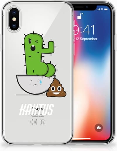 Apple iPhone X | Xs Telefoonhoesje met Naam Cactus Poo