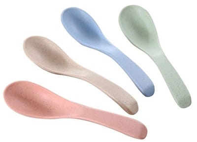 Soeplepel, magnetron- en vaatwasserbestendige lepel, 4stukken 5.9inch Europese lepelset, geschikt voor kinderen of volwassenen