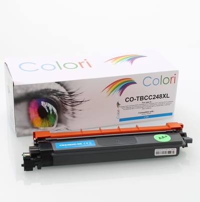 Colori huismerk Toner geschikt voor Brother TN248XLC cyan HL-L3220cw HL-L3220cwe HL-L3240cdw HL-L8230cdw MFC-L3760cdw MFC-L8340cdw MFC-L8390cdw