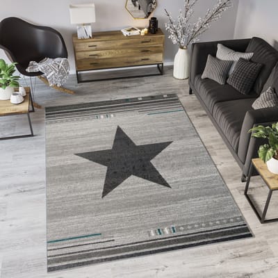 Tapiso Maroko Vloerkleed Woonkamer Grijs Tapijt Maat- 200x290