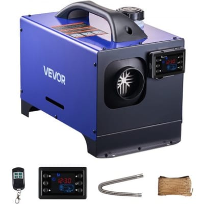 VEVOR Dieselverwarming/luchtverwarmer 8 kW DC 12 V/24 V Draagbare standverwarming met afstandsbediening, LCD-scherm en handgreep, laag geluidsniveau, 5 liter brandstoftank voor vrachtwagens, campers, SUV's en tractoren