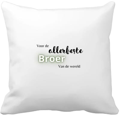 Akyol - voor de allerbeste broer van de wereld Kussen hoes - Broer - de beste broer - verjaardagscadeau - verjaardag - cadeau - cadeautje voor broer - broer artikelen - kado - geschenk - gift - 40 bij 40 cm