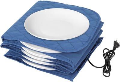 Elektrische bordenwarmer XXL 200W - 12 borden tot 32cm 74°C - 10 minuten - afwasbare overtrek en oververhittingsbeveiliging