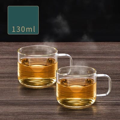 Transparant Glazen Koffiekop Huishoudelijke Keuken Koffie Thee Mok Met Handvat Melk Sap Water Kop Koffieservies Liefhebber Cadeau brown