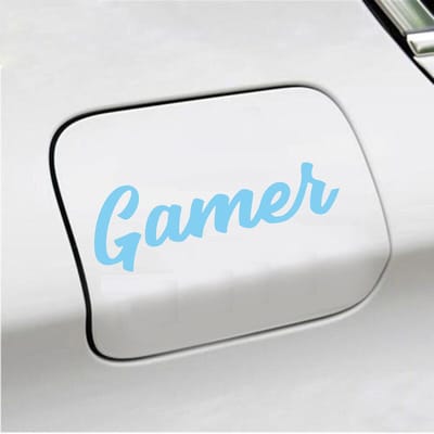 Bumpersticker - Gamer - 6 X 18 - Licht Blauw