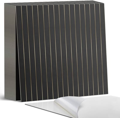 Coloray Plaktegels - Verticale lijnen op de achtergrond Zelfklevende Tegels - 20 cm x 20 cm - Zwart Plaktegels - 20 stuks - Vierkant PVC Tegels - Plaktegels Badkamer - Plaktegels Vloer - Vinyl Tegels - Wandtegel Zelfklevend