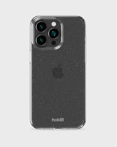Holdit Glitter Case geschikt voor Apple iPhone 15 Pro - Wit