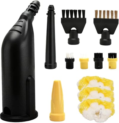 Accessoires voor Stoomreinigers - 12-delige Set met Grout Borstels, Ronde Borstel en Microvezeldoeken, Vervangende Onderdelen voor Effectieve Stoomreiniging