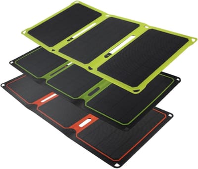 Zonnepaneel - Draagbare lader - Apparaten opladen - Hoge output efficiëntie - 21W - Zwart