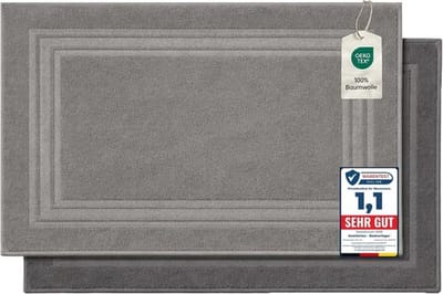 SnelShoppen - Komfortec Badmat Set 2 Stuks, 100% Katoen, 600 GSM, Zachte en Absorberende Douchemats 50 x 70 cm, Hotelkwaliteit voor Badkamer en Toilet