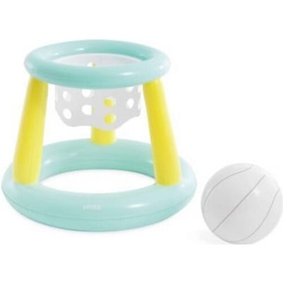 De Intex Mega Floating hoepels basketbalmand met opblaasbare bal zorgt voor actievol speelplezier in en buiten het zwembad - ideaal voor kinderen