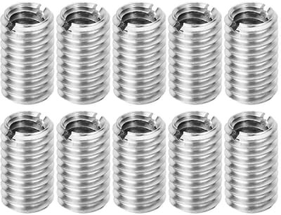 NTHProducts - M8 op M6 Draadinsert - 10 Stuks Rvs Schroefmoeren - Voor Schroefherstel - Hoogwaardige Kwaliteit - Vibration-Resistance - Geschikt voor D...