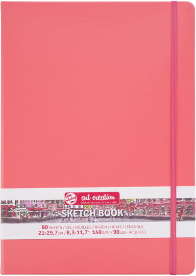 Talens Art Creation Schetsboek Koraalrood 21 x 29.7 cm 140 g 80 Vellen