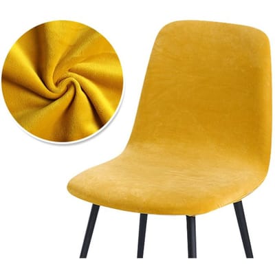 Housse de chaise en velours de couleur unie, housse de protection pour chaise de bar, housse de siège courte, bon marché, de haute qualité, pour la maison, livraison gratuite 1 Piece
