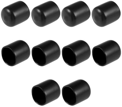 Dailygoods- Eindkappen 10 Stuks - Rubber - 17 mm ID - Flexibele Schroefeindkappen - Draadbeschermers - Zachte/Elastische Afdekkingen - Stofbestendig - Rubberen Doppen