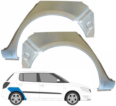 Reparatiepaneel achterspatbord voor Skoda Fabia II 2007-2015 / Links + Rechts