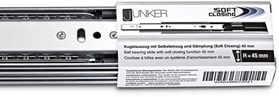 1 Paar (2) Volledig uitschuifbaar Ladegeleider KV1-45-H45-L450-SC Lengte 450 mm Draagkracht 45 kg gegalvaniseerd van SOTECH