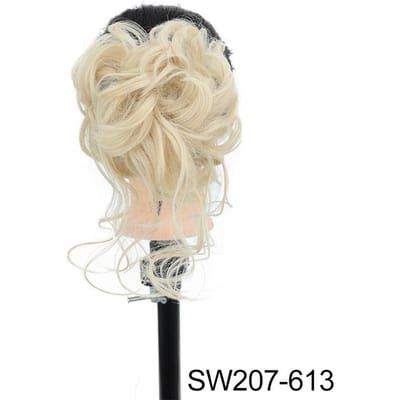 1 stuks haarclip, golvende krullende haarclip, synthetische pruik, paardenstaartmeisje beige