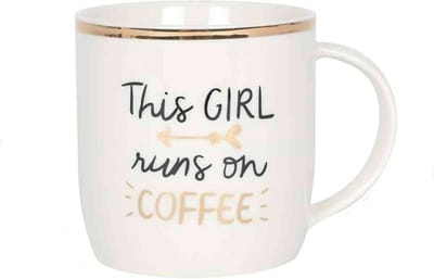 Something Different Mok/beker This girl runs on coffee Multicolours