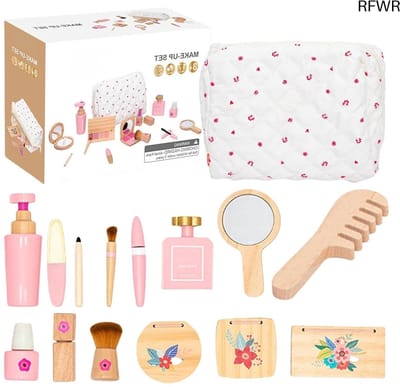 RFWR® Houten Make-up Speelgoedset voor Kinderen - Educatief en Veilig Speelgoed voor Jongens en Meisjes