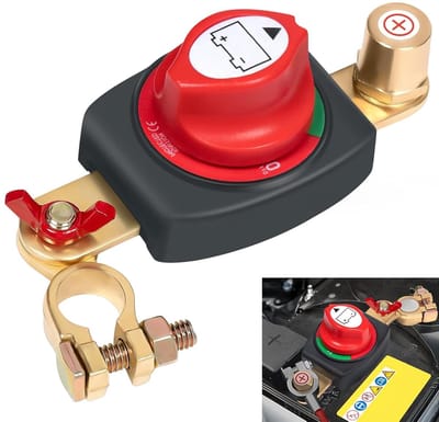 Positieve Hoofdschakelaar, 180° Verstelbaar, 12V-48V, Waterdichte Accuschakelaar voor Auto, Motor, Boot en Caravan