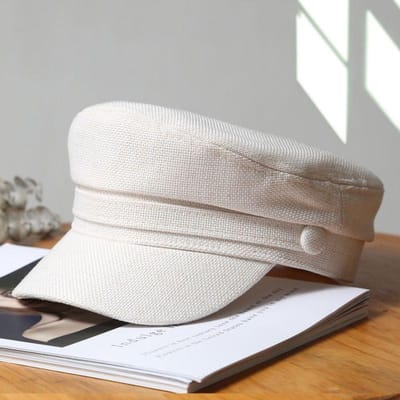 Baret voor Dames Lente Zomer Damespet Marineblauwe Hoed Mode Casual Achthoekige Retro Newsboy Hoeden Dames Kepi Herfst Schildersmuts 54-58CM white