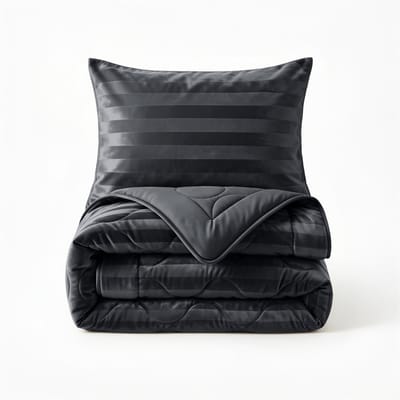 Sleeptime Hotel Velvet 2 in 1 Dekbed - Dekbed zonder Overtrek - Wasbaar Dekbed - 140x200 - Antraciet
