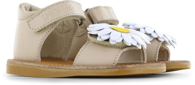 Shoesme Taupe Sandaal Met Bloem - Sandalen Kind - Meisjes - Taupe - Microfiber leer - Maat 22